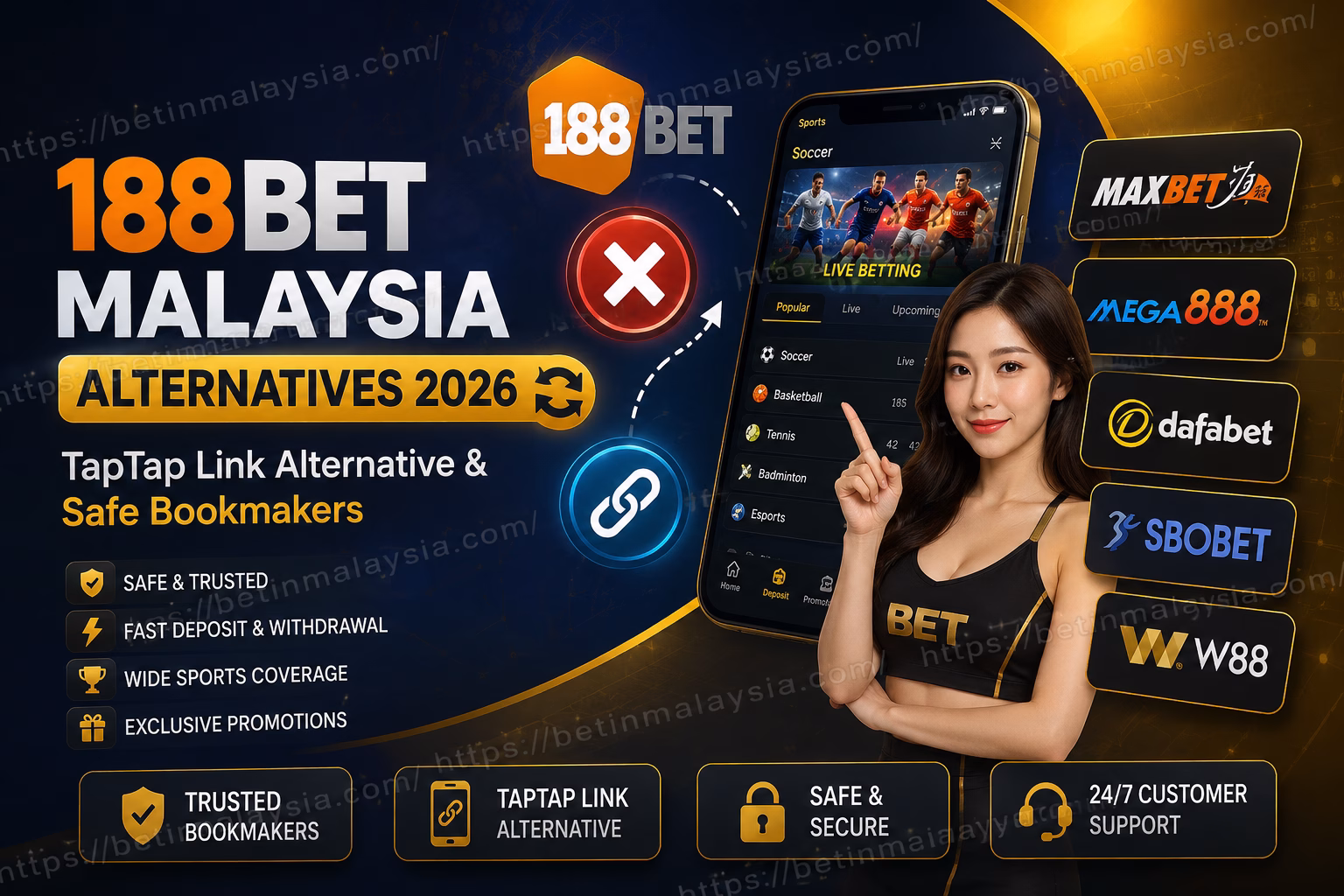 188Bet Malaysia Alternatives 2026 TapTap Link Alternative & Safe Bookmakers